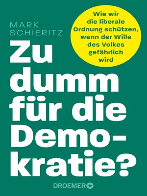cover image of Zu dumm für die Demokratie?